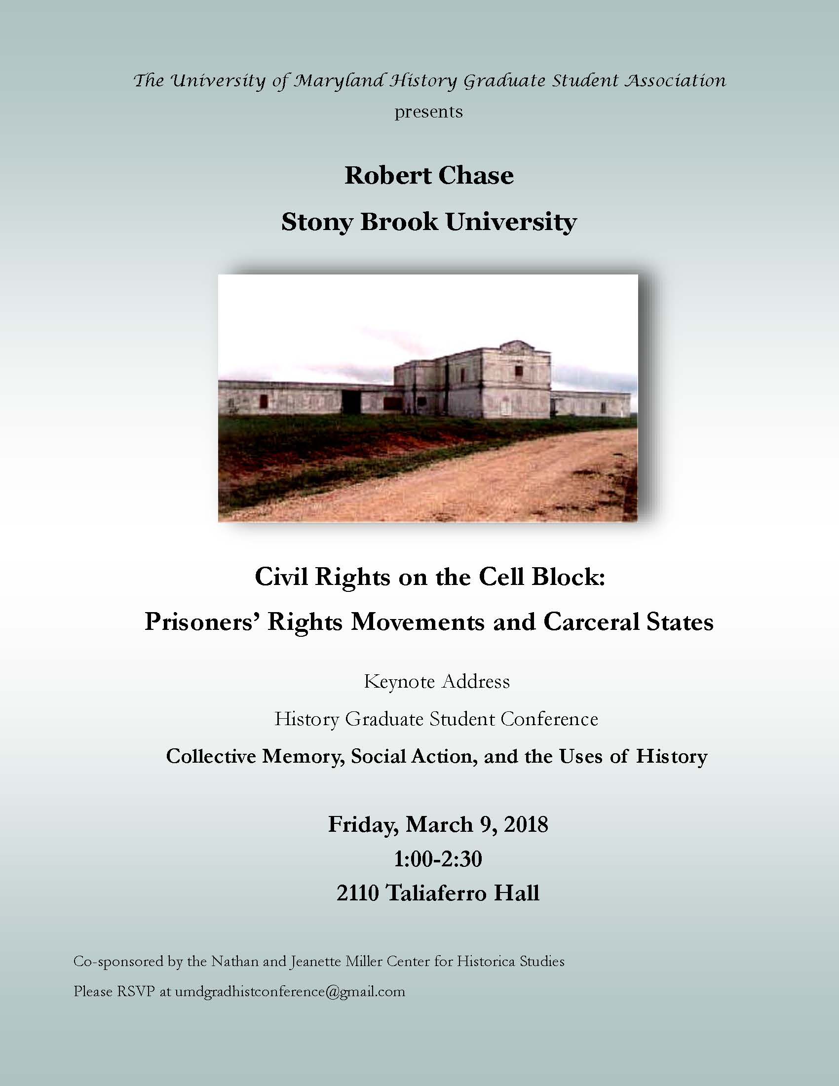 Poster for Prisoners Rights Movements and Carceral States 