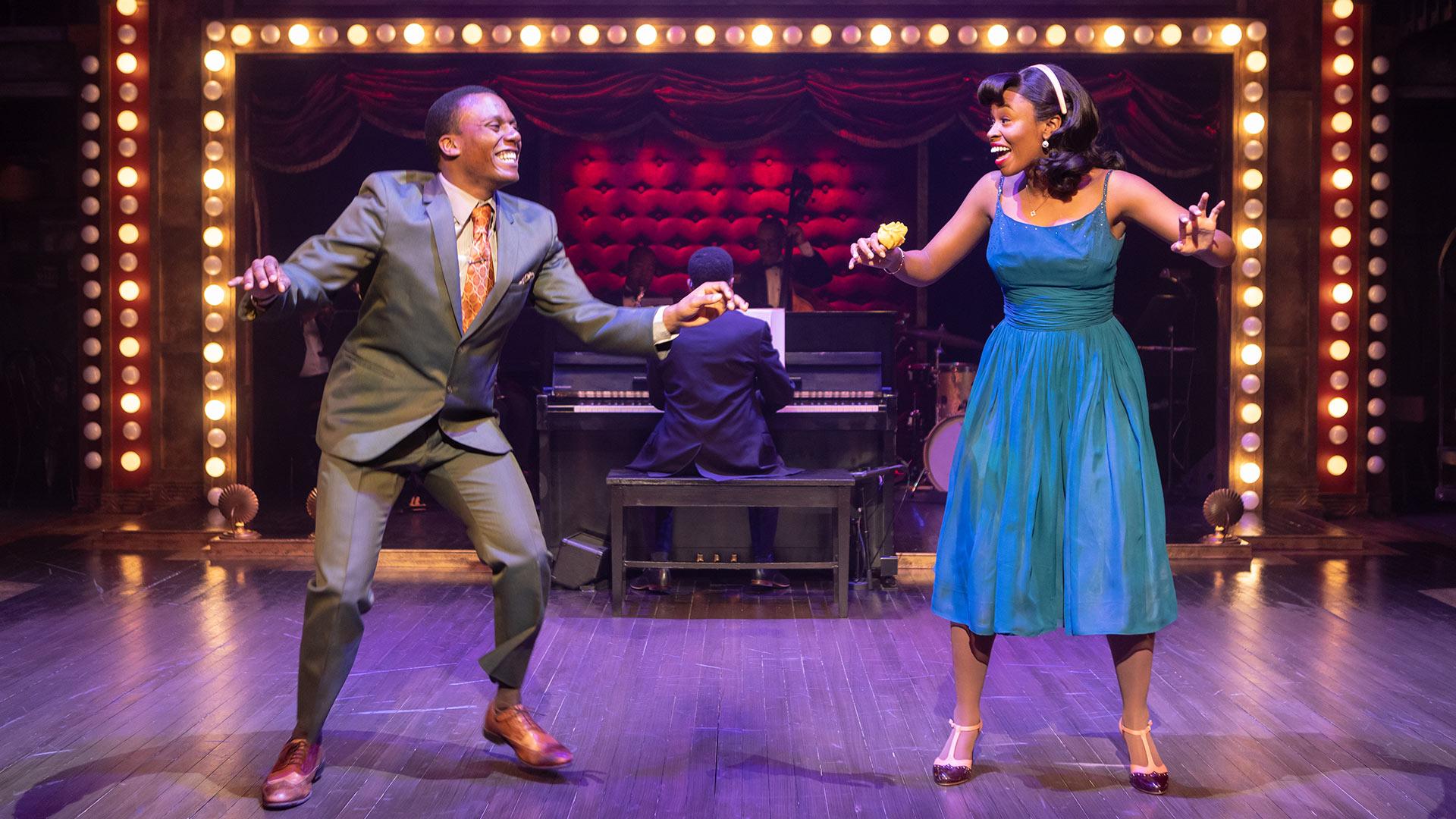 Solomon Parker III, left, and Korinn Walfall perform in "Ain’t Misbehavin’" at Signature Theatre. (Photo by Christopher Mueller via Maryland Today.)