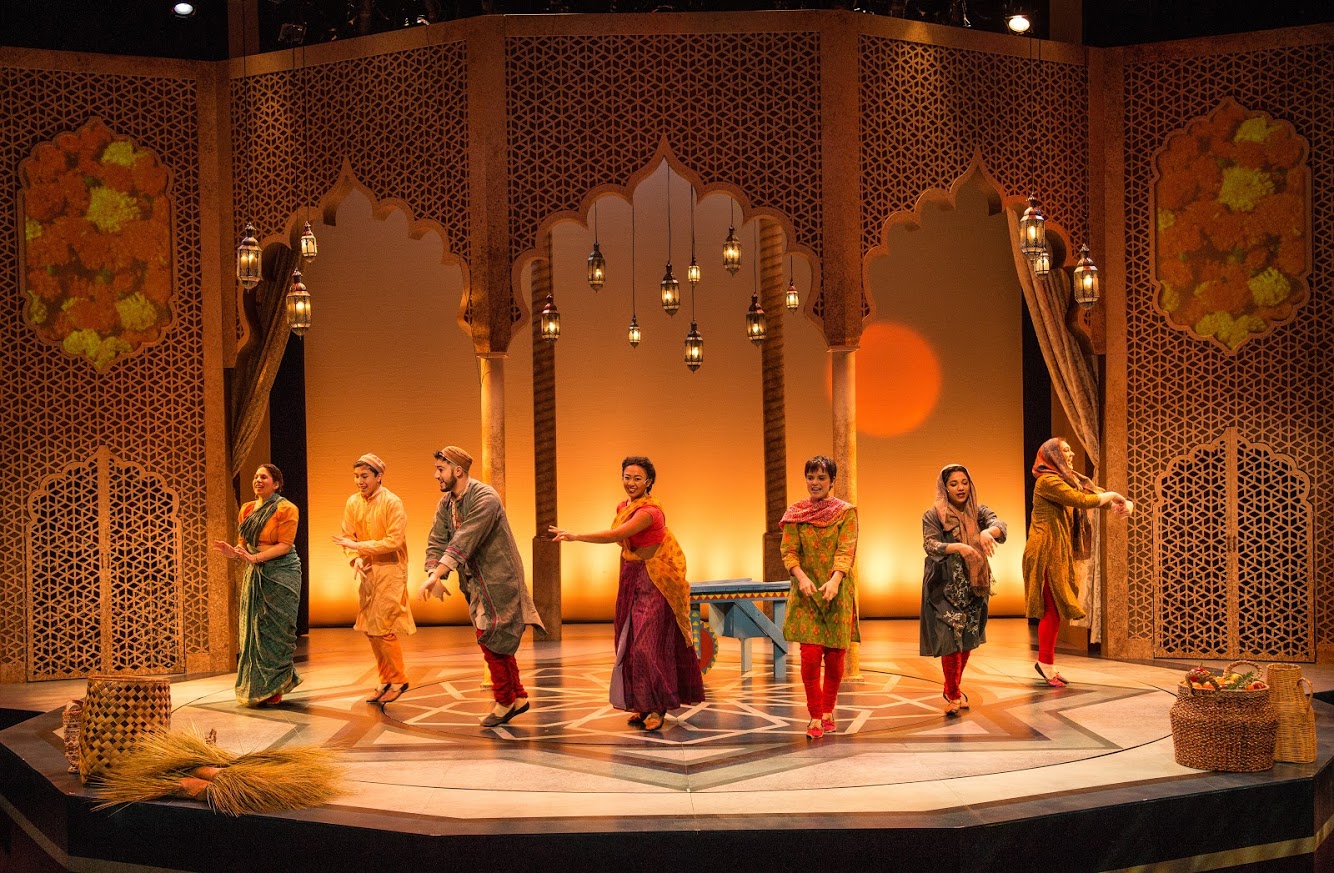 Emily Lotz’s “The Princess and the Pauper” scenic design was the centerpiece of “The Princess & the Pauper - A Bollywood Tale” at Imagination Stage. (Photo by Kelly Colburn)